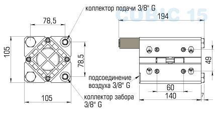 Размеры CUBIC 15