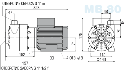 Размеры DEBEM MB 80 